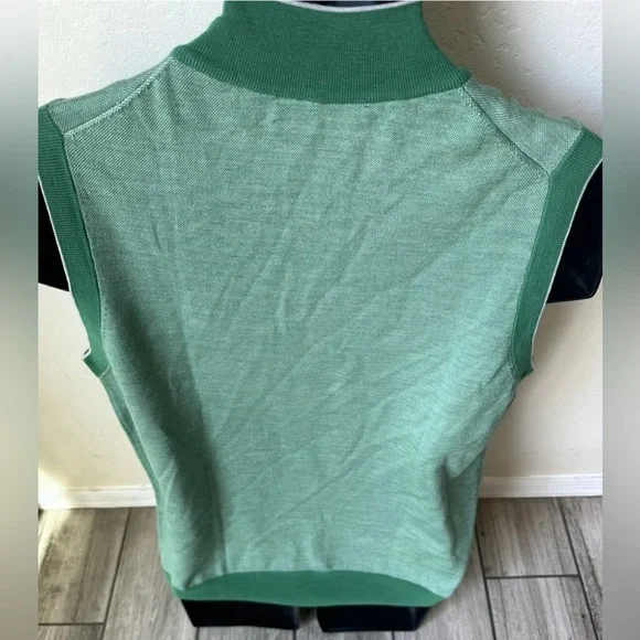 Men Augusta National Clubhouse Quarter Zip Up Made In Italy Masters wool vest M - Picture 2 of 9